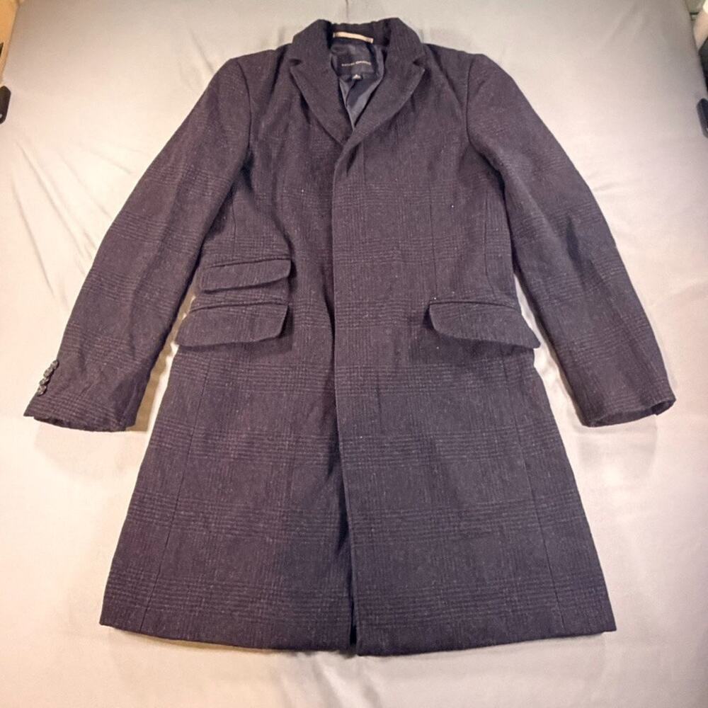 Women’s BANANA REPUBLIC Black Plaid Wool Blazer Coat Jacket Sz S Work Interview